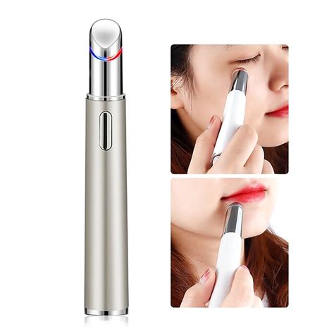 Mini Blue Red Light Therapy Ionic Pen Ultrasonic Lip Eye Massager