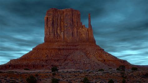 A Dramatic Sky Time Lapse Behind The West Mitten Butte In Monument