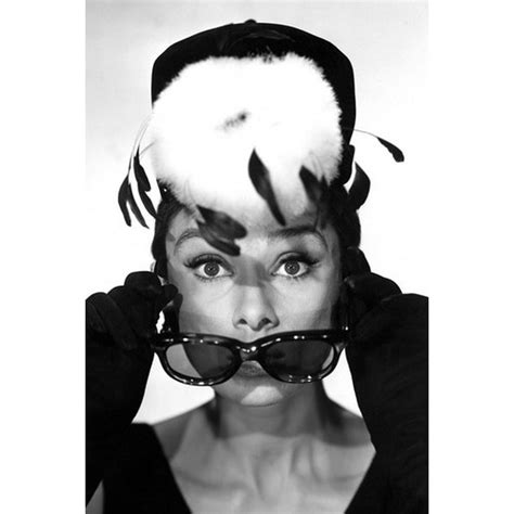 Audrey Hepburn Sunglasses And Hat Rare 24x36 Poster