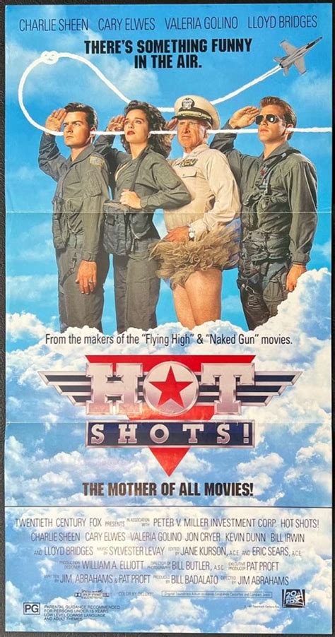 All About Movies Hot Shots Poster Original Daybill 1991 Charlie Sheen