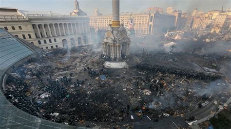 Drone View Of Kiev After Violent Protests The Washington Post