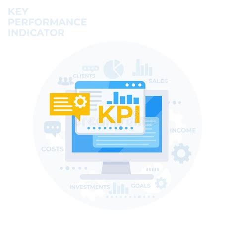 Kpi Key Performance Indicator Vector Illustration Stock Vector