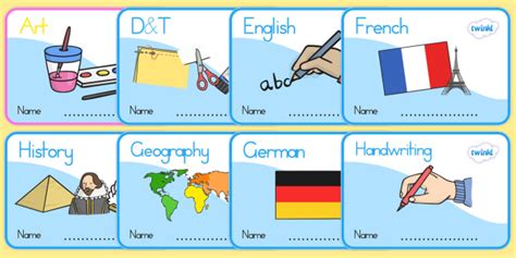 Free Subject Editable Book Labels Teacher Made