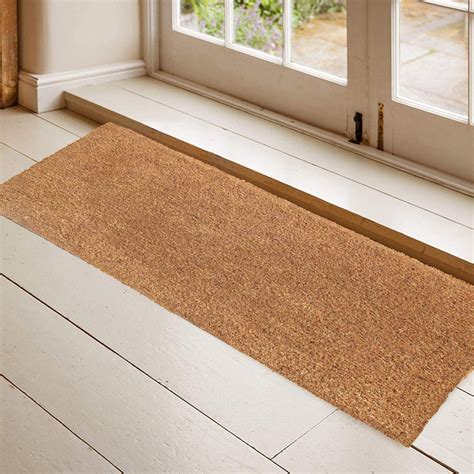 plain natural coir floor mat with anti slip backing entrance door mats — onlymat