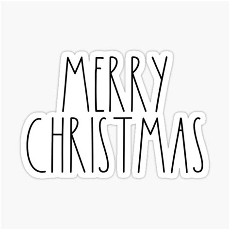 Merry Christmas Rae Dunn Inspired Farmhouse Sticker For Sale By