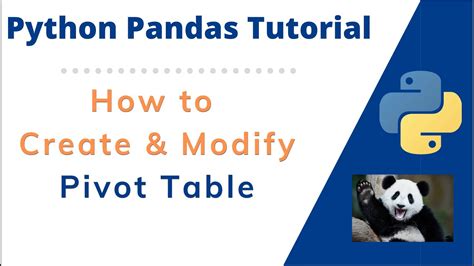 How To Create Pivot Table In Python Pandas Pivot Tables In Python Youtube