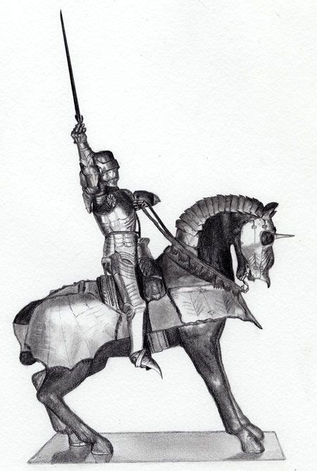 Pencil drawings by hwan (煥) on artstation. Knight On Horse | Knight pencil drawing by ~matkool on ...