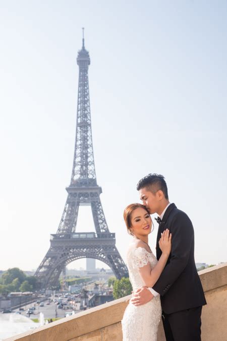 Paris Wedding Photo Session Couple Portrait Eiffel Tower The Parisian