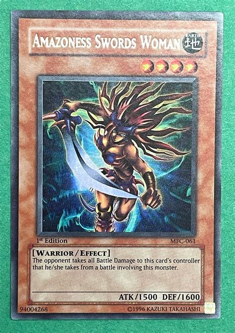 Yu Gi Oh Card Mfc 061 Amazoness Swords Woman Ultra Rare Holo1st Edition Non Mint
