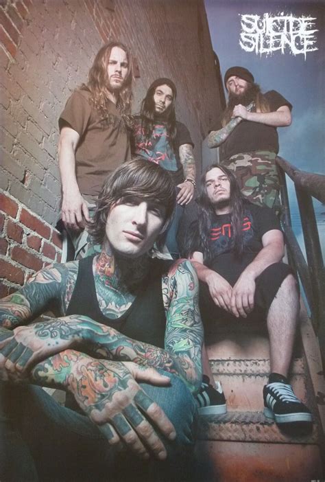 Suicide Silence Group On Steps Poster From Asia Deathcore Music