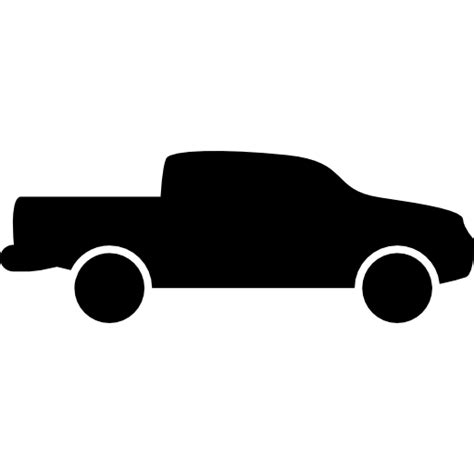 Free Icon Pick Up Truck Side View Silhouette