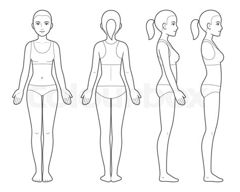 Blank Female Body Outline