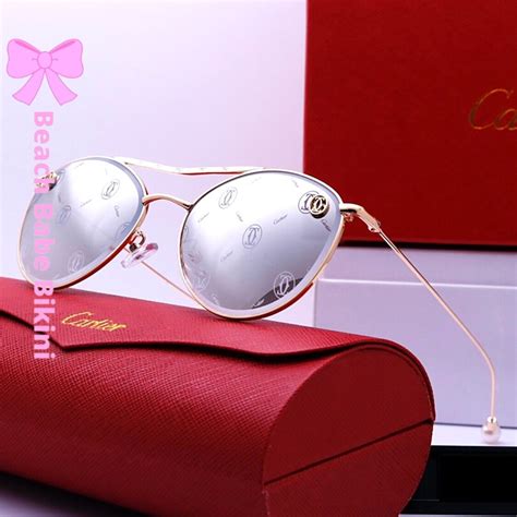 Cartier Round Aviator Sunglasses Silver ©beach Babe Bikini