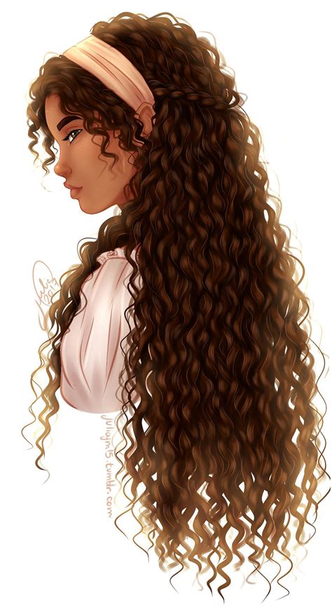 Short Curly Brown Hair Aesthetic Girl OC Anime