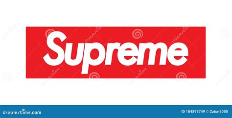 Supreme Premium Fashion Brand Logo Editorial Stock Image Illustration