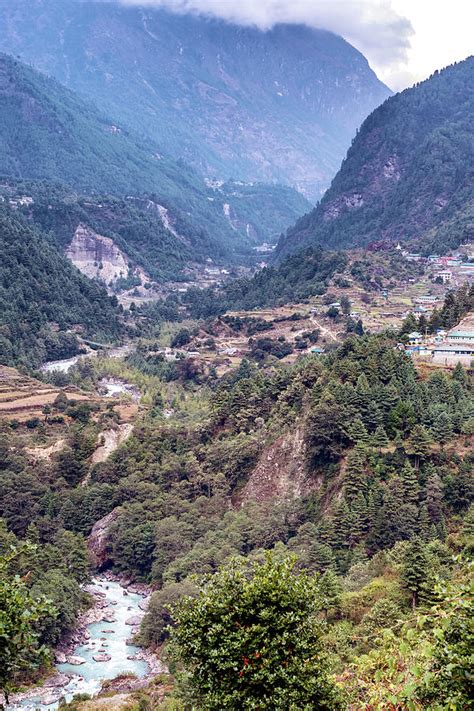 Dhudh Kosi River Valley Near Phakding Nepal Photograph By Marek