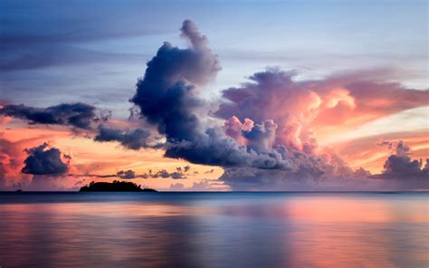 Sunset Clouds Guam Nature Hd Wallpaper Preview