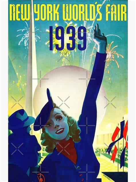 lámina fotográfica cartel de la feria mundial de nueva york de 1939 escaneado en alta