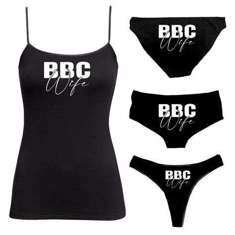 Bbc Wife Knickers Vest Twin Set Thong Boy Shorts Bbc Cum Slut Bdsm