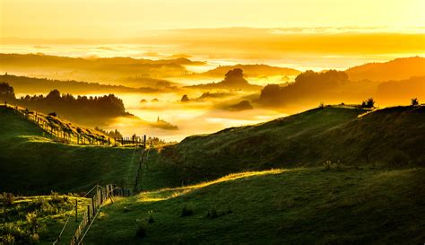 Free Download Hd Wallpaper Green Mountain During Sunrise View New