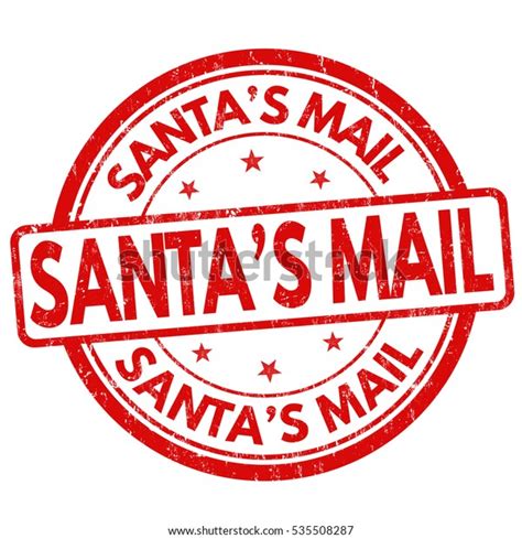 Santas Mail Grunge Rubber Stamp On Stock Vector Royalty Free 535508287