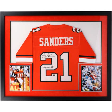 Barry Sanders Oklahoma State Cowboys Autographed And Inscribed 30 X 38