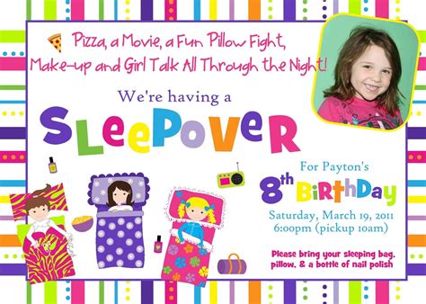 slumber party printable invitations