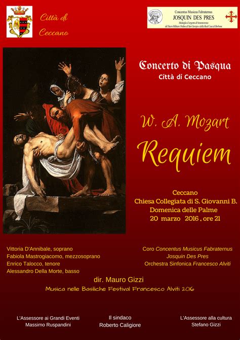 La Musica Di Dio Mozart Requiem Domenica 20 Marzo Ore 21 Ceccano S