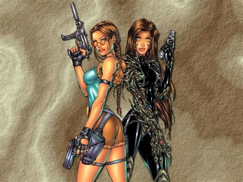 Tombraider And Witchblade Crossover Tombraider Laracroft Witchblade Hottest Video Game