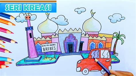 Lalu buatlah lembaran kerja yang baru. Cara Mewarnai Gambar Pemandangan Masjid #2 | Kartun Anak ...