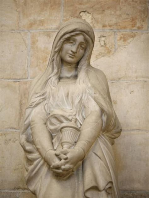 Mary Magdalene Statue In Vezelay Basilica Vezelay Yonne Burgundy