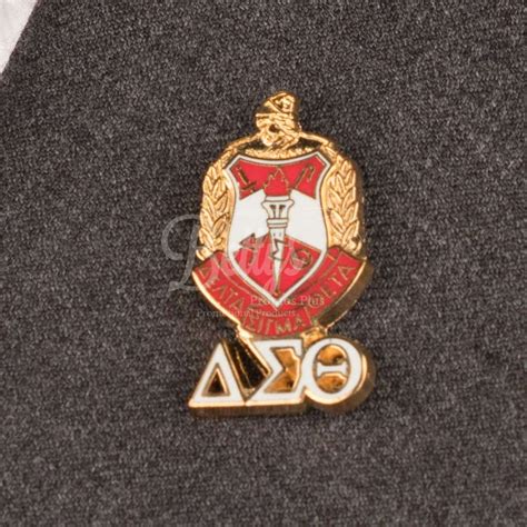 Delta Sigma Theta ΔΣΘ Shield And Greek Letters Sorority Lapel Pin Betty S Promos Plus Llc