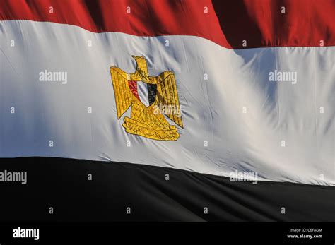 La Bandera De Egipto La República Árabe De Egipto Fotografía De Stock