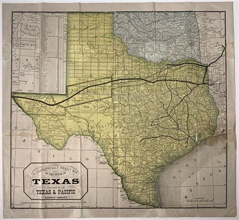 The Texas And Pacific Railway Connecting Texas With California