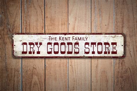 Dry Goods Sign Groceries Sign Vintage Style Sign Dry Etsy