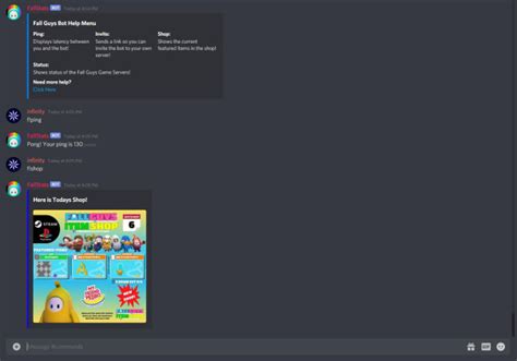 Discover awesome discord bots to elevate the experience of your discord servers! Code you a custom discord bot with hosting by Infinity8495