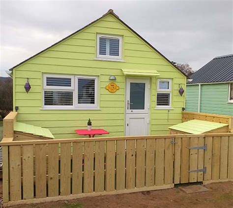 Beach huts for hire, Holi Moli, Dunster, Somerset