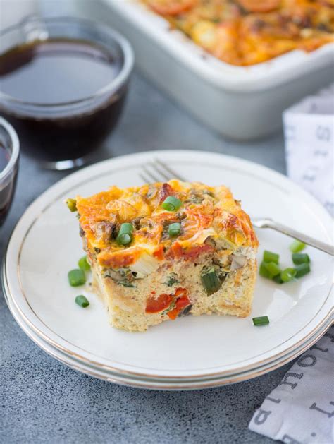 Easy Breakfast Casserole With Bread The Flavours Of Kitchen