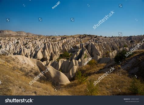 Unique Geological Formations Cappadocia Central Anatolia Stock Photo