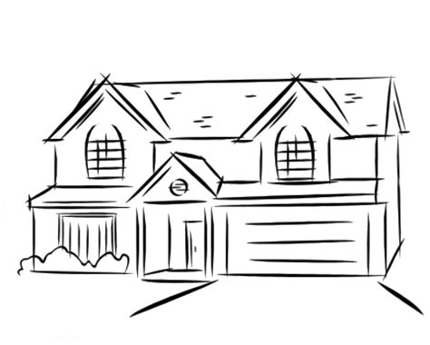 √ House Sketch Drawing
