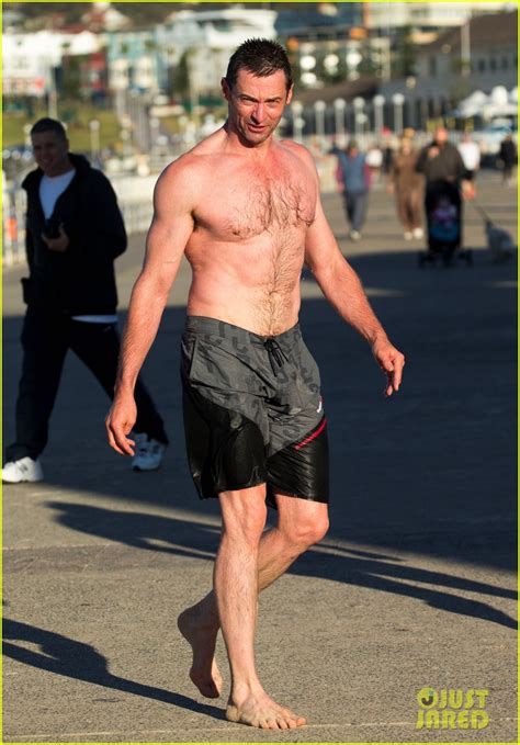 hugh jackman goes shirtless bares ripped body at the beach photo 3735384 hugh jackman mike
