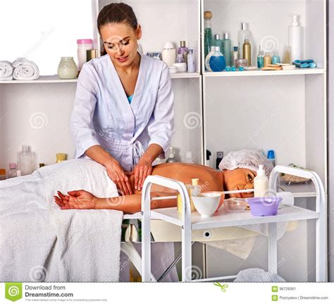 Massage Therapy Deals Woman Therapist Making Manual Therapy Back