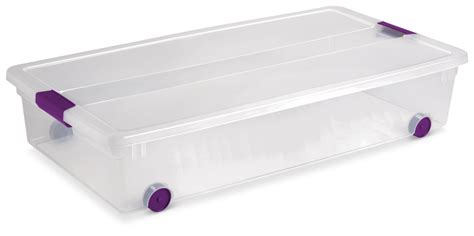 Sterilite Clearview Under The Bed Storage Box With Latched Lid And