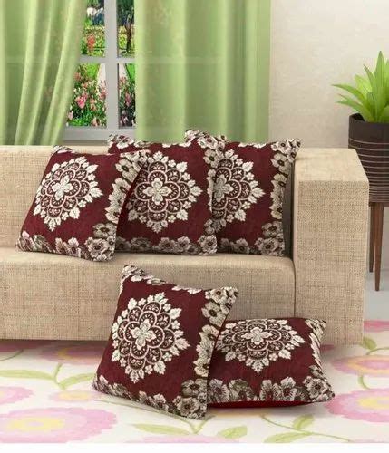Multicolor Hand Painted Cushions Covers 5 Pcs Set Size 16 16 At Rs