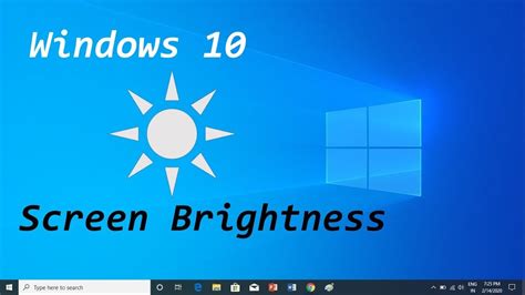 How To Change Screen Brightness In Windows 10 Youtube