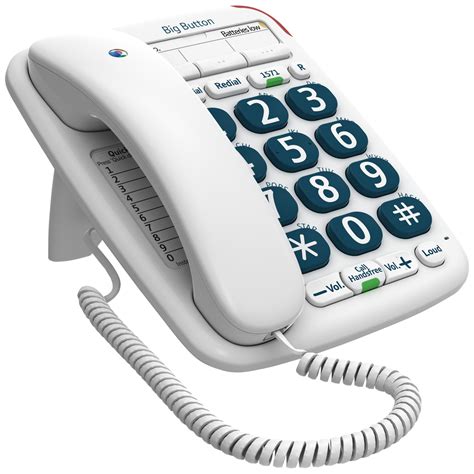 Bt Big Button 200 Corded Telephone White
