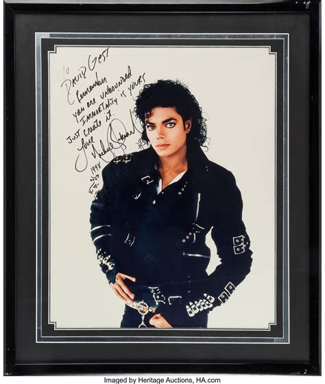 Michael Jackson Signed Color Photograph 1998 Music Lot 89410