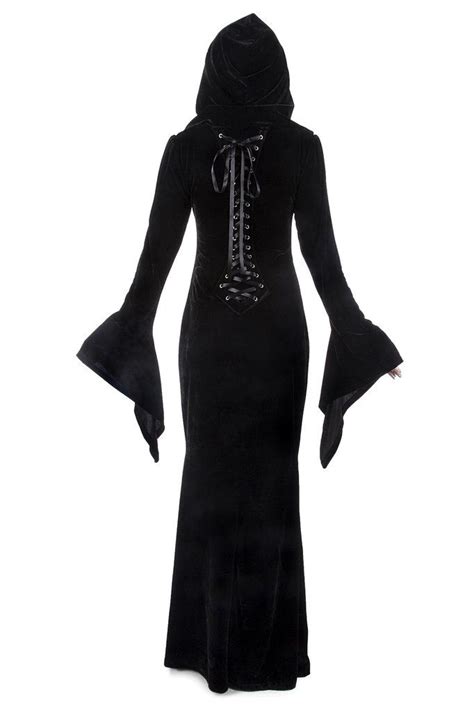Hemlock Hooded Maxi Dress B Killstar Maxi Dress Goth Fashion