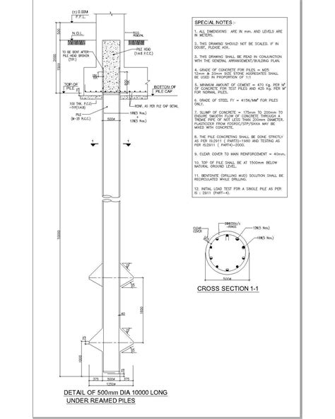 Pile Cad Drawing Free Download Dwg Cadbull
