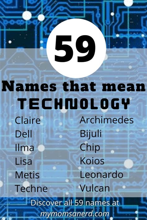59 Names That Mean Technology Unique Tech Inspired Baby Names My